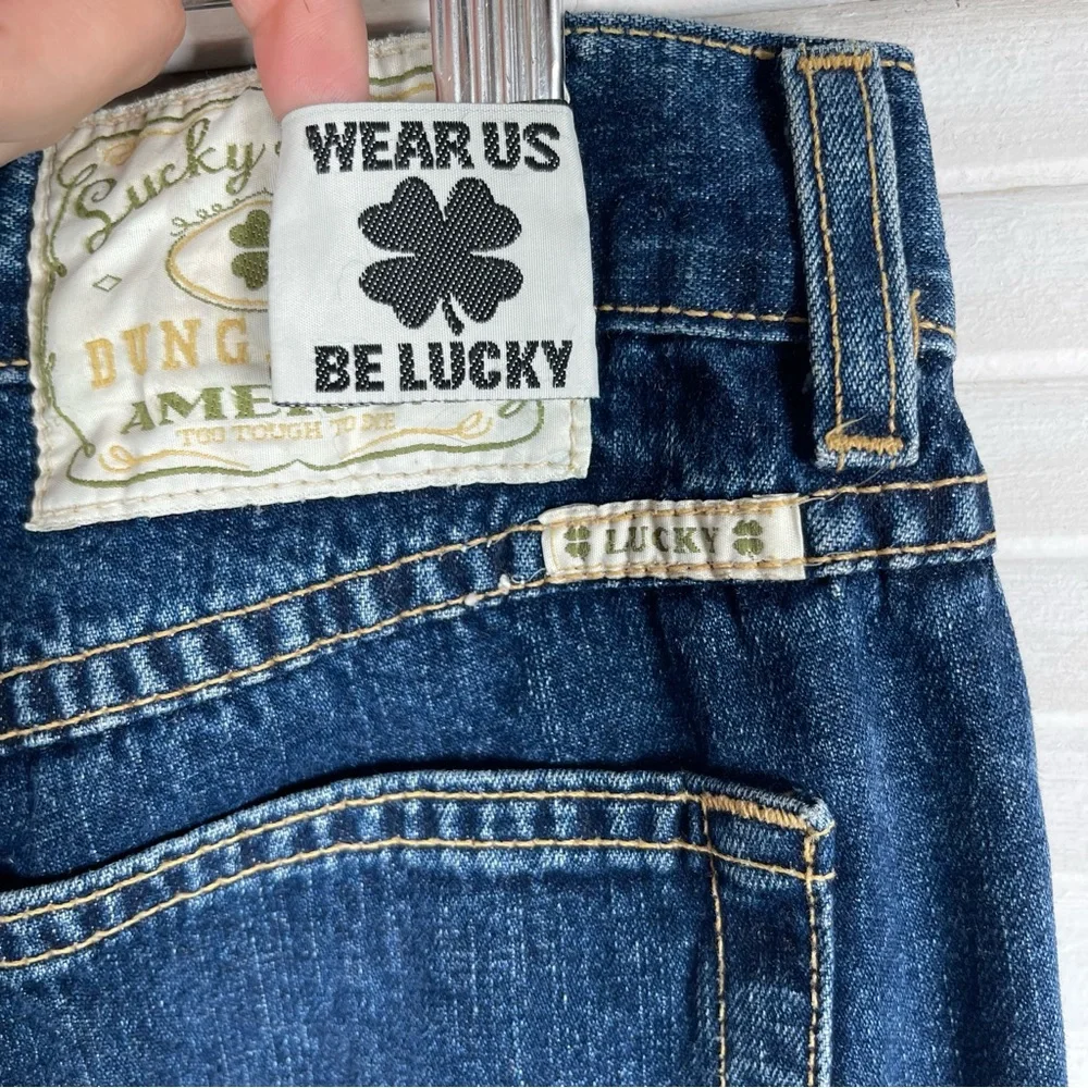 Vintage‎ Y2K Lucky Brand Dungarees Peanut Pant Flare Jeans 8/29 USA Made